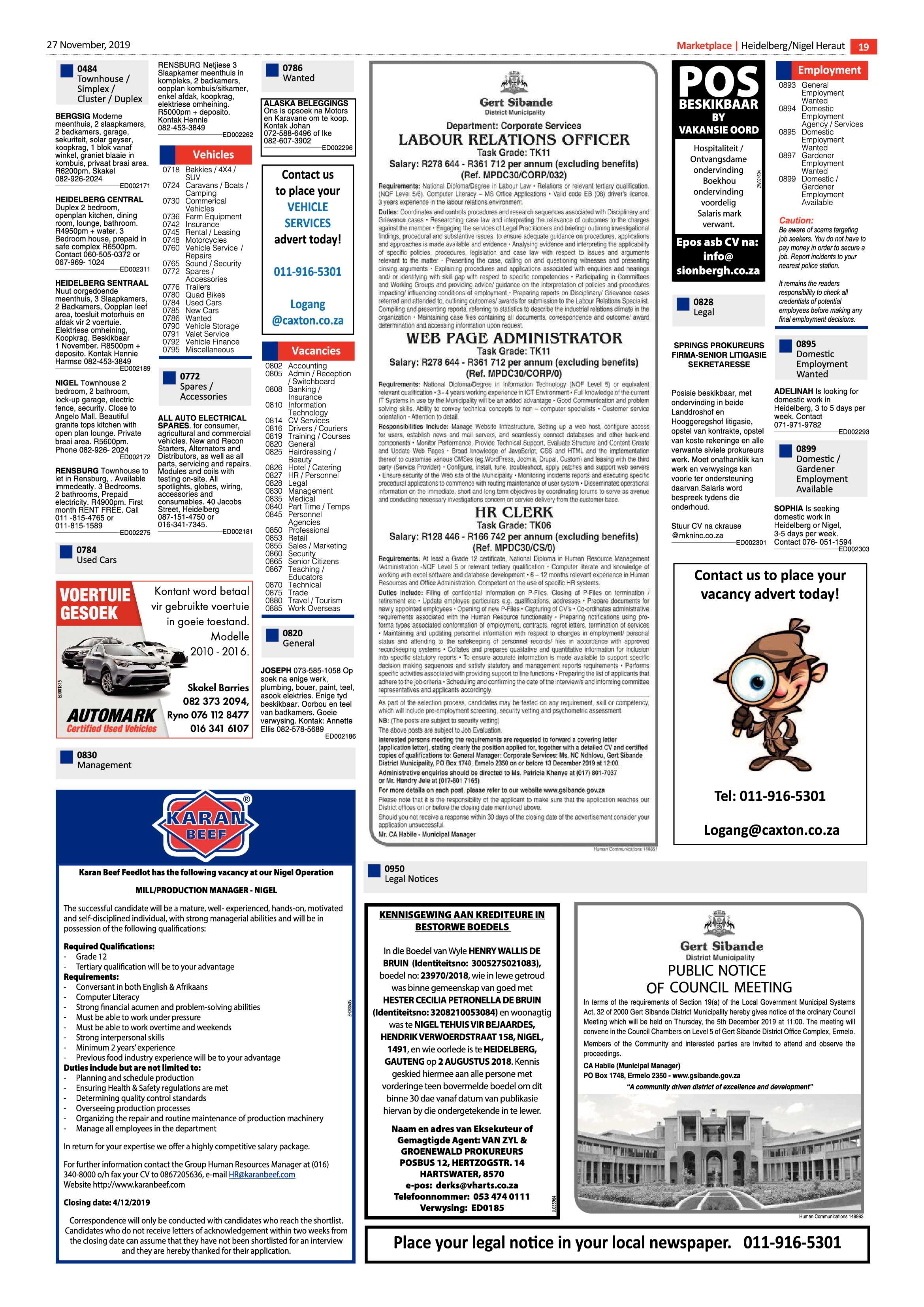 Heidelberg Heraut 28 November 2019 page 19