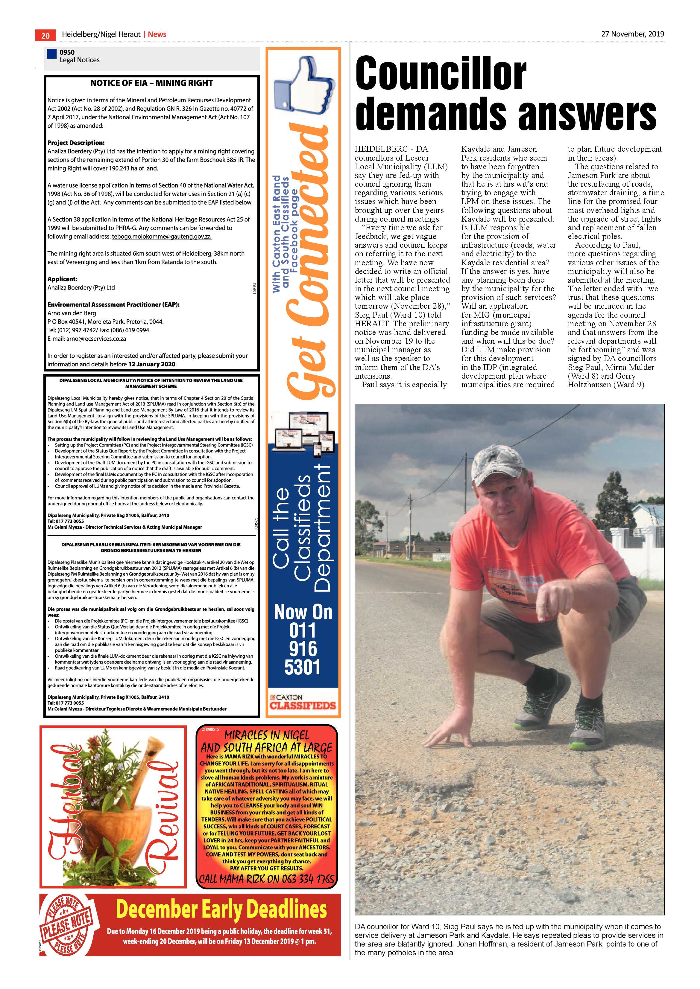 Heidelberg Heraut 28 November 2019 page 20
