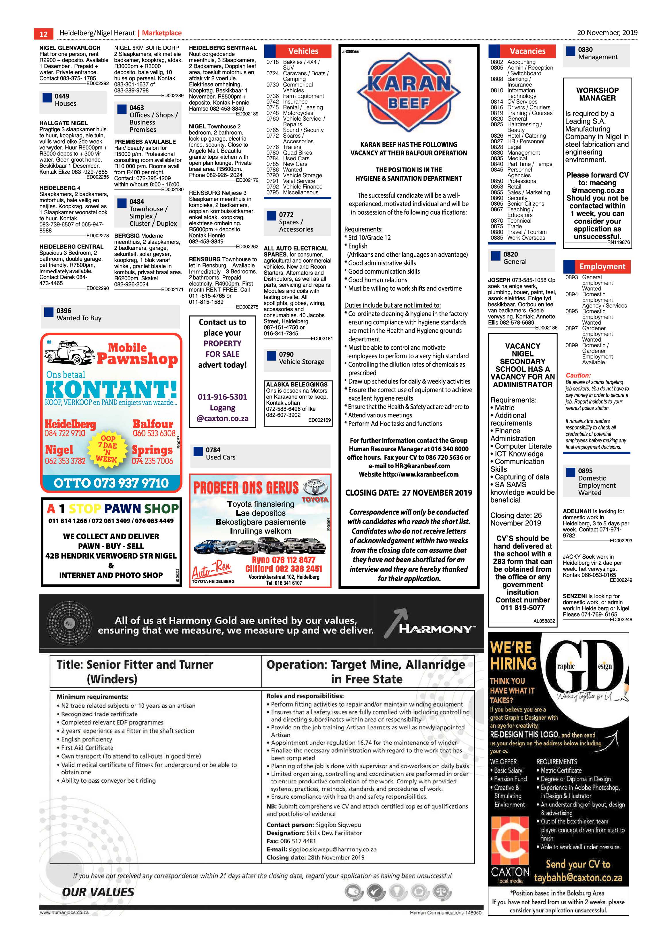 Heidelberg Heraut News 22 November 2019 page 12