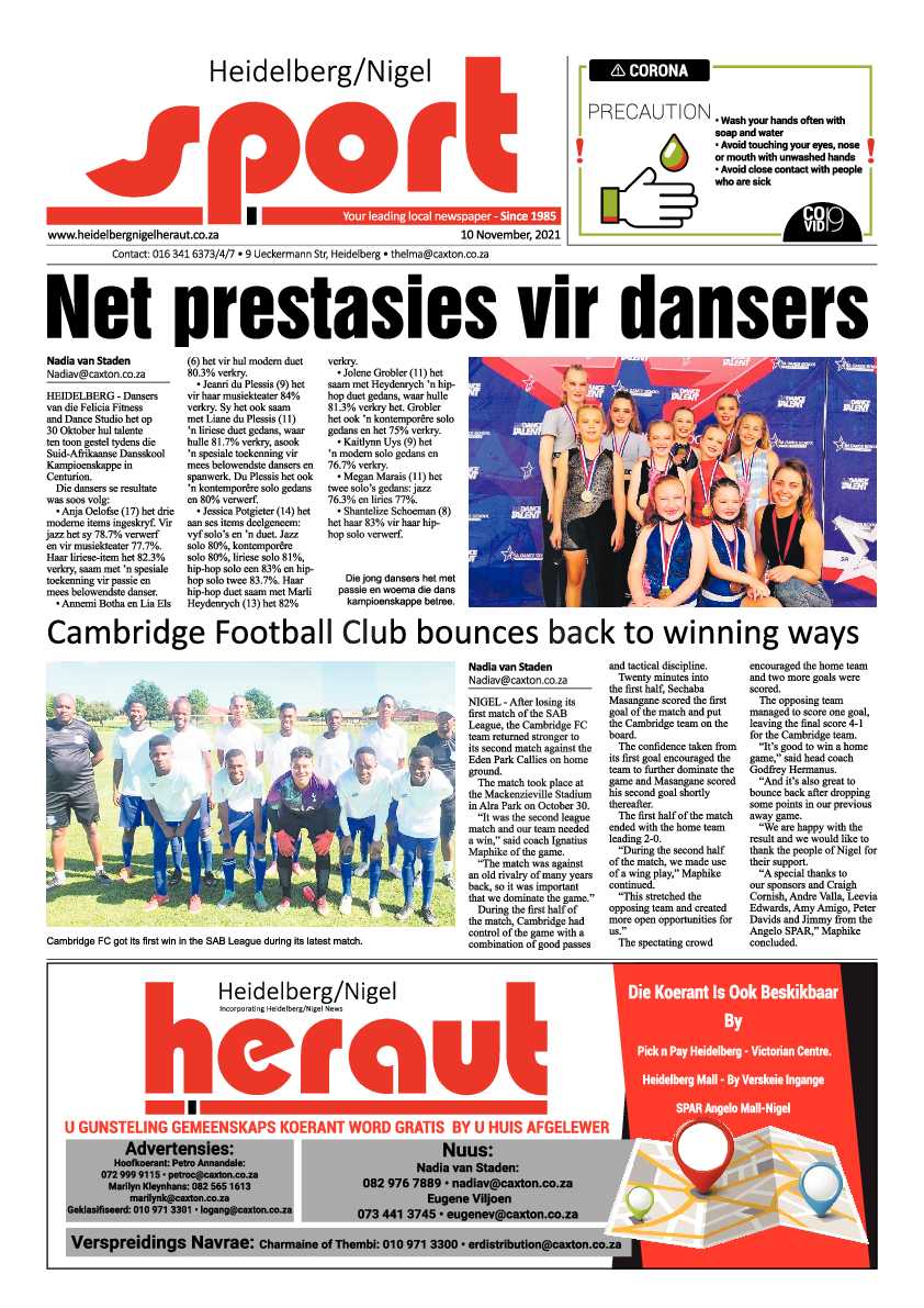 Heidelberg Nigel Herald 10 November 2021 page 8