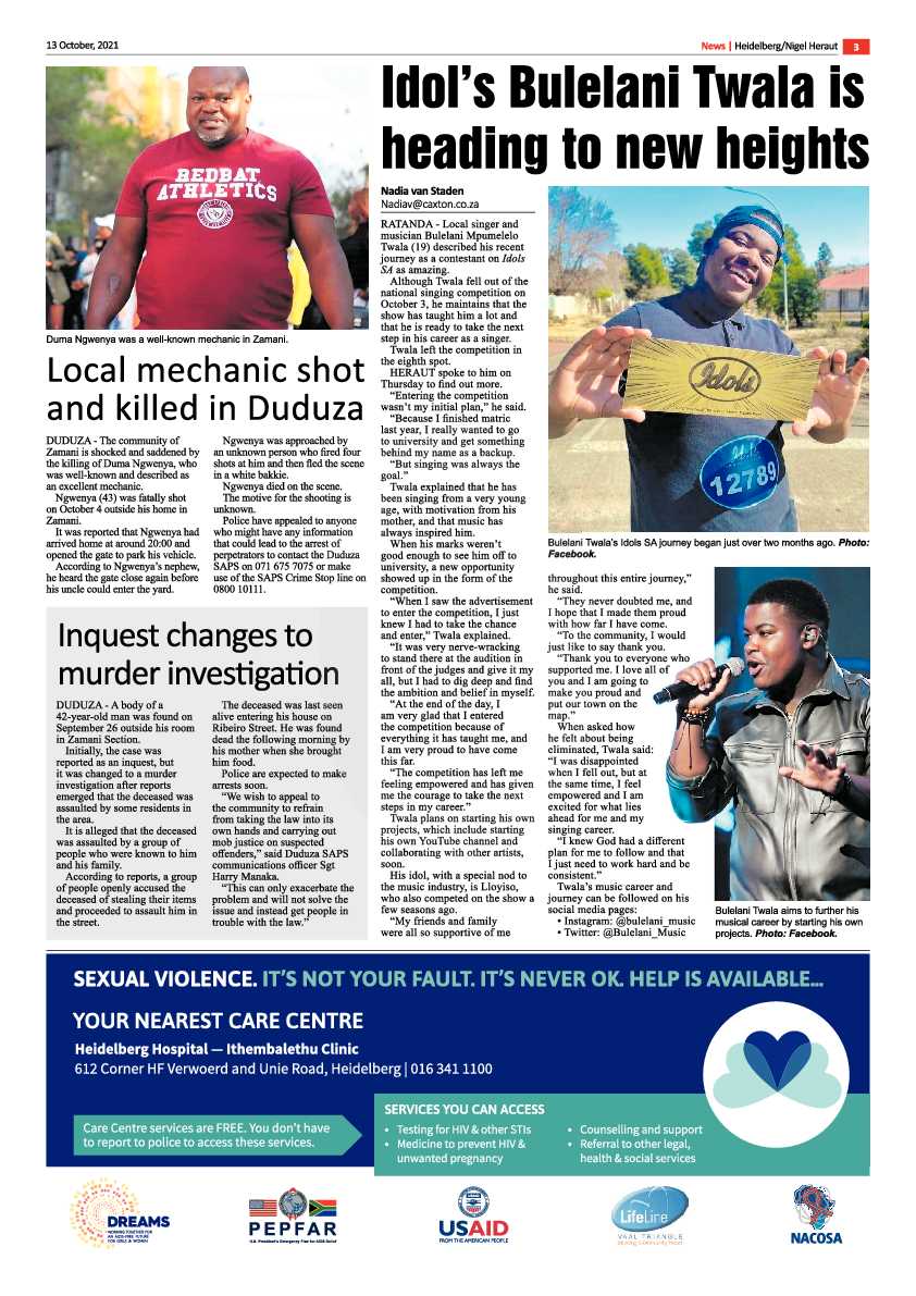 Heidelberg Nigel Herald 13 October 2021 page 3