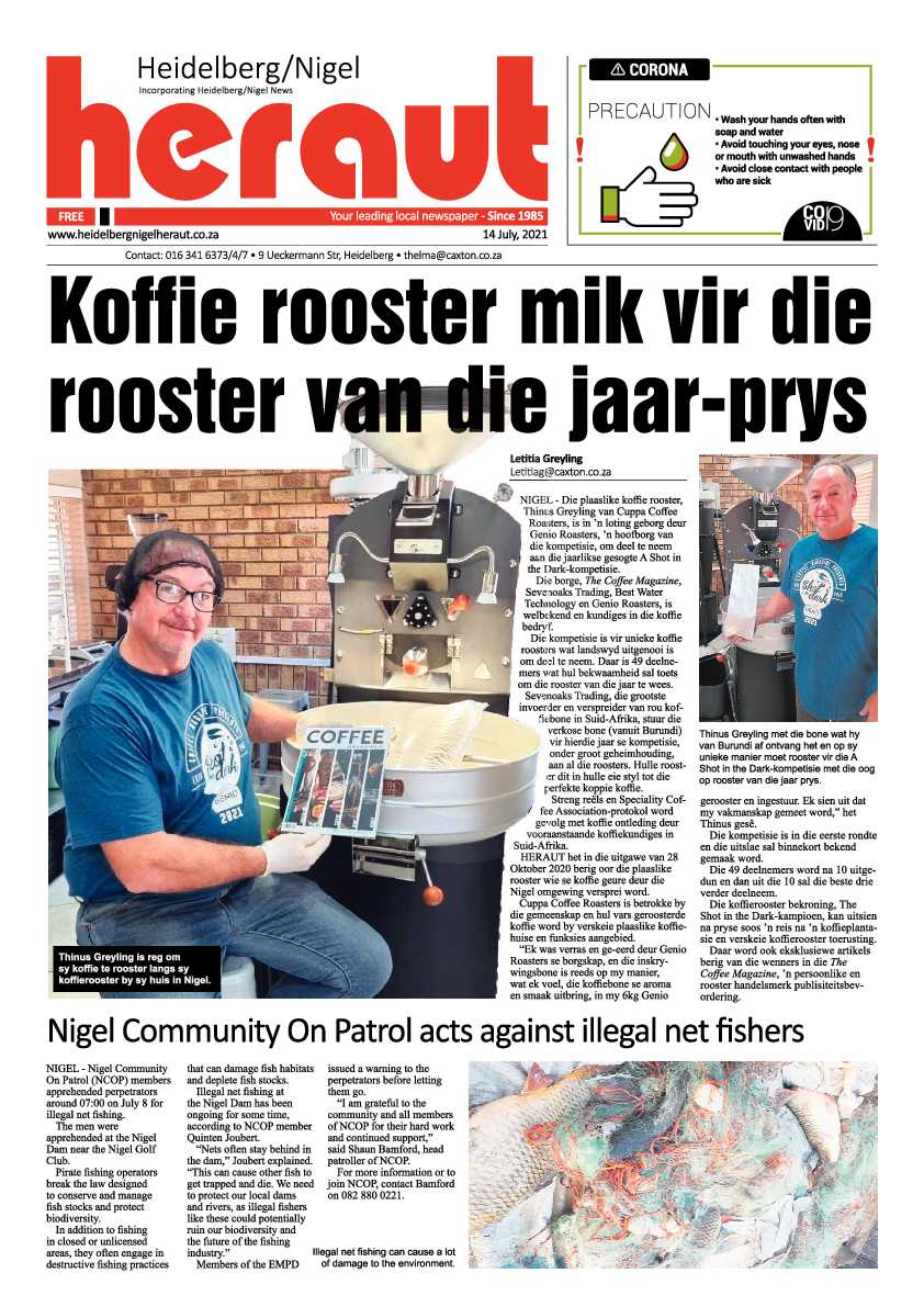 Heidelberg Nigel Herald 14 July 2021 page 1