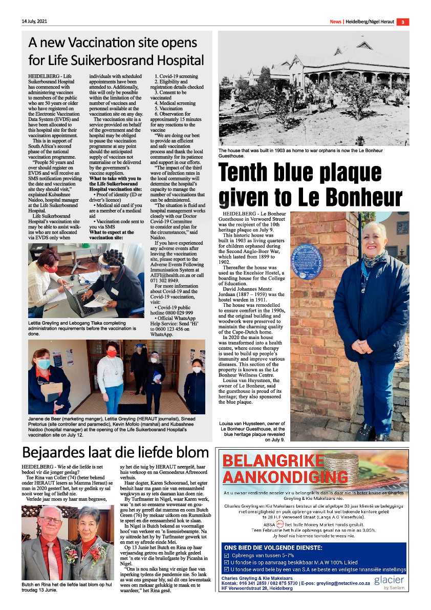 Heidelberg Nigel Herald 14 July 2021 page 3