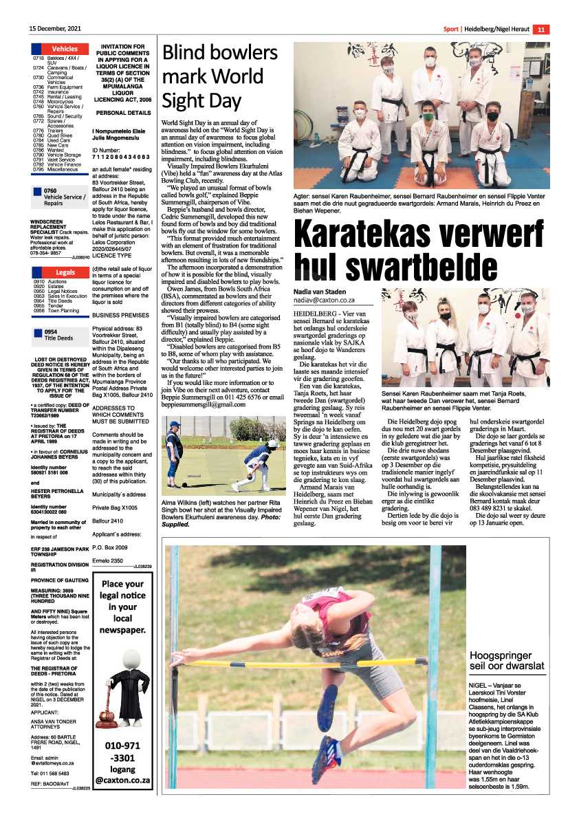 Heidelberg Nigel Herald 15 December 2021 page 11