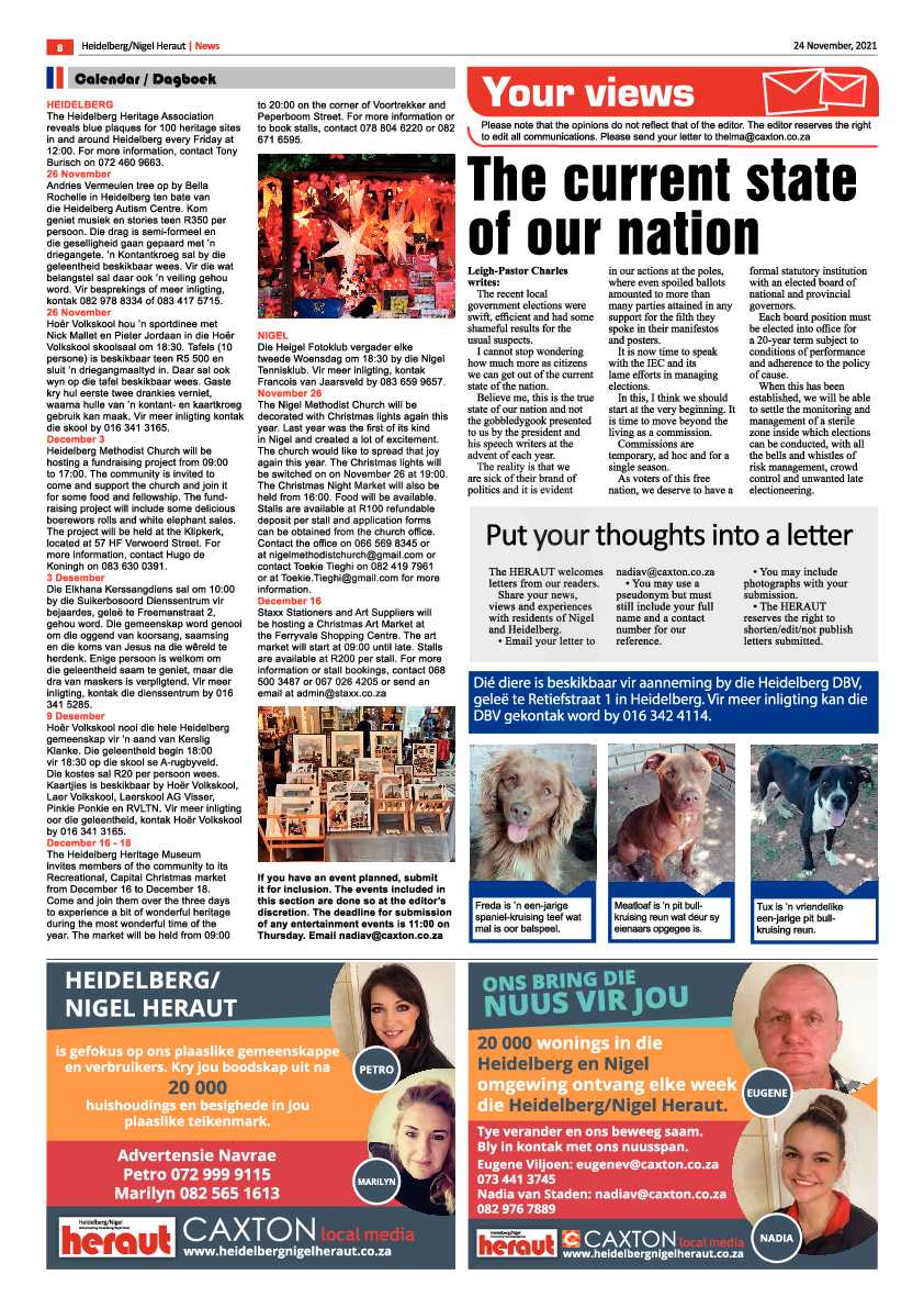 Heidelberg Nigel Herald 24 November 2021 page 10