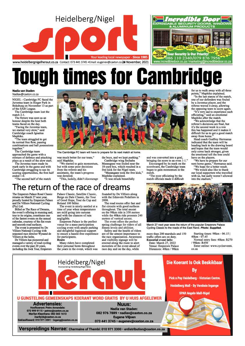 Heidelberg Nigel Herald 24 November 2021 page 14