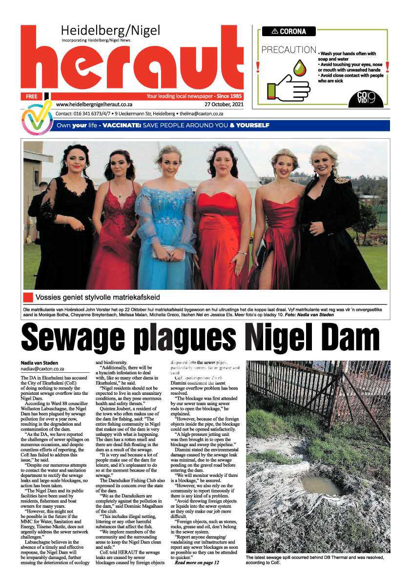Heidelberg Nigel Herald 27 October 2021 page 1