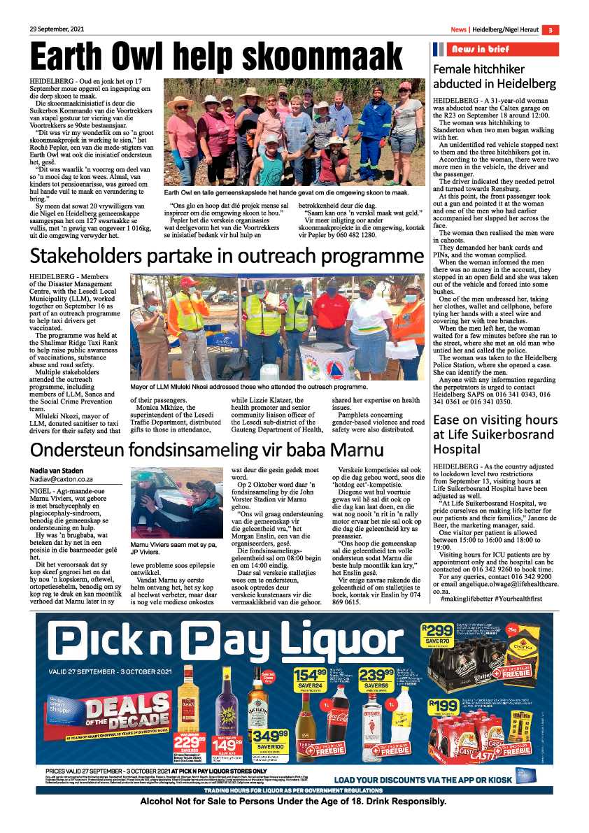 Heidelberg Nigel Herald 29 September 2021 page 3