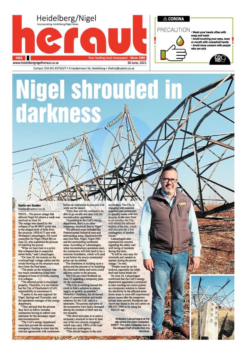 Heidelberg Nigel Herald 30 June 2021 page 1