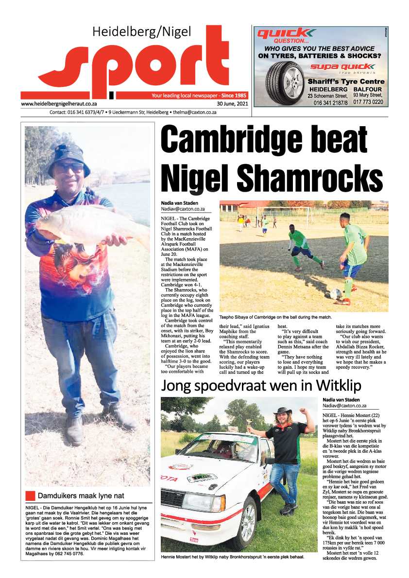Heidelberg Nigel Herald 30 June 2021 page 16