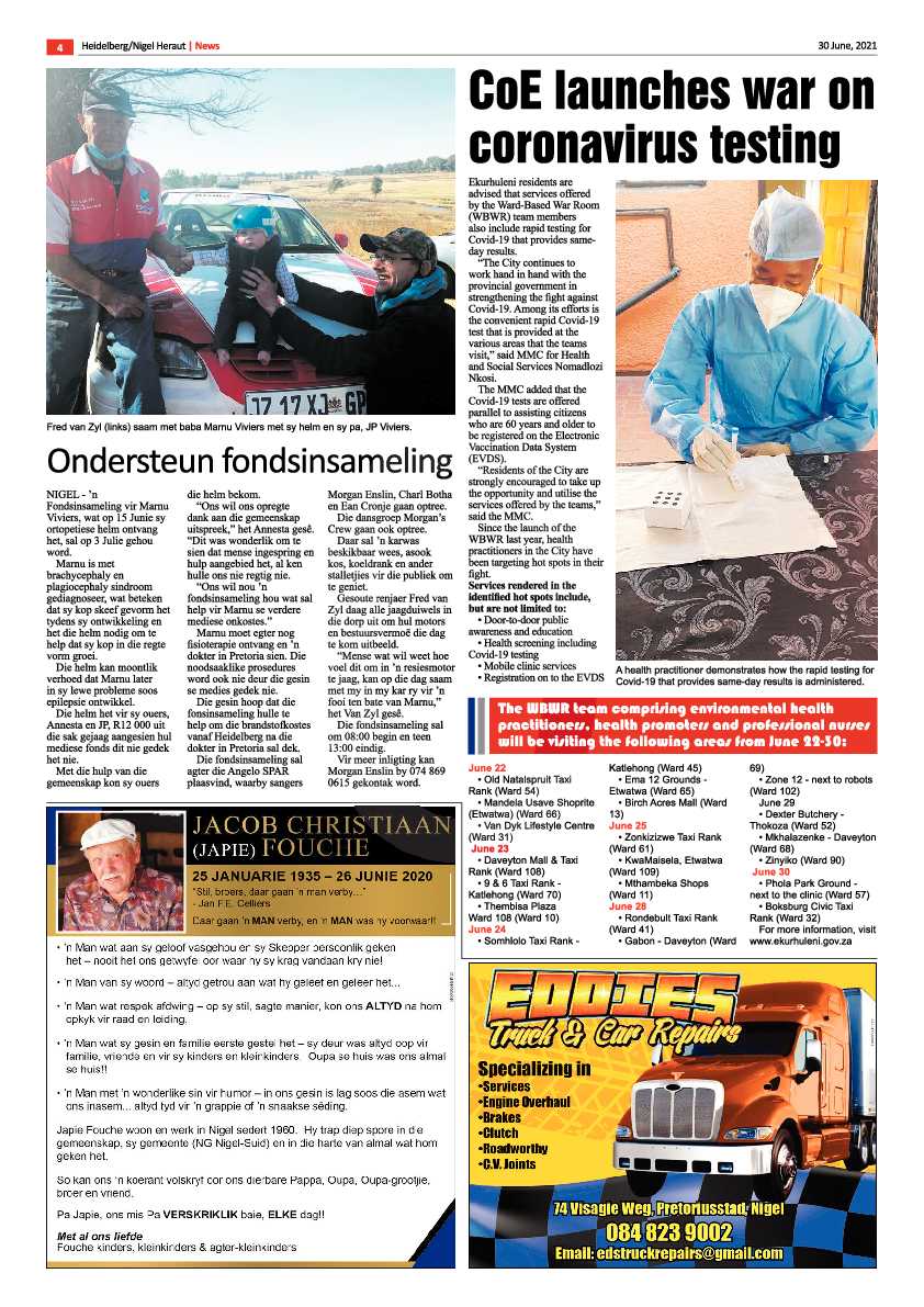 Heidelberg Nigel Herald 30 June 2021 page 4