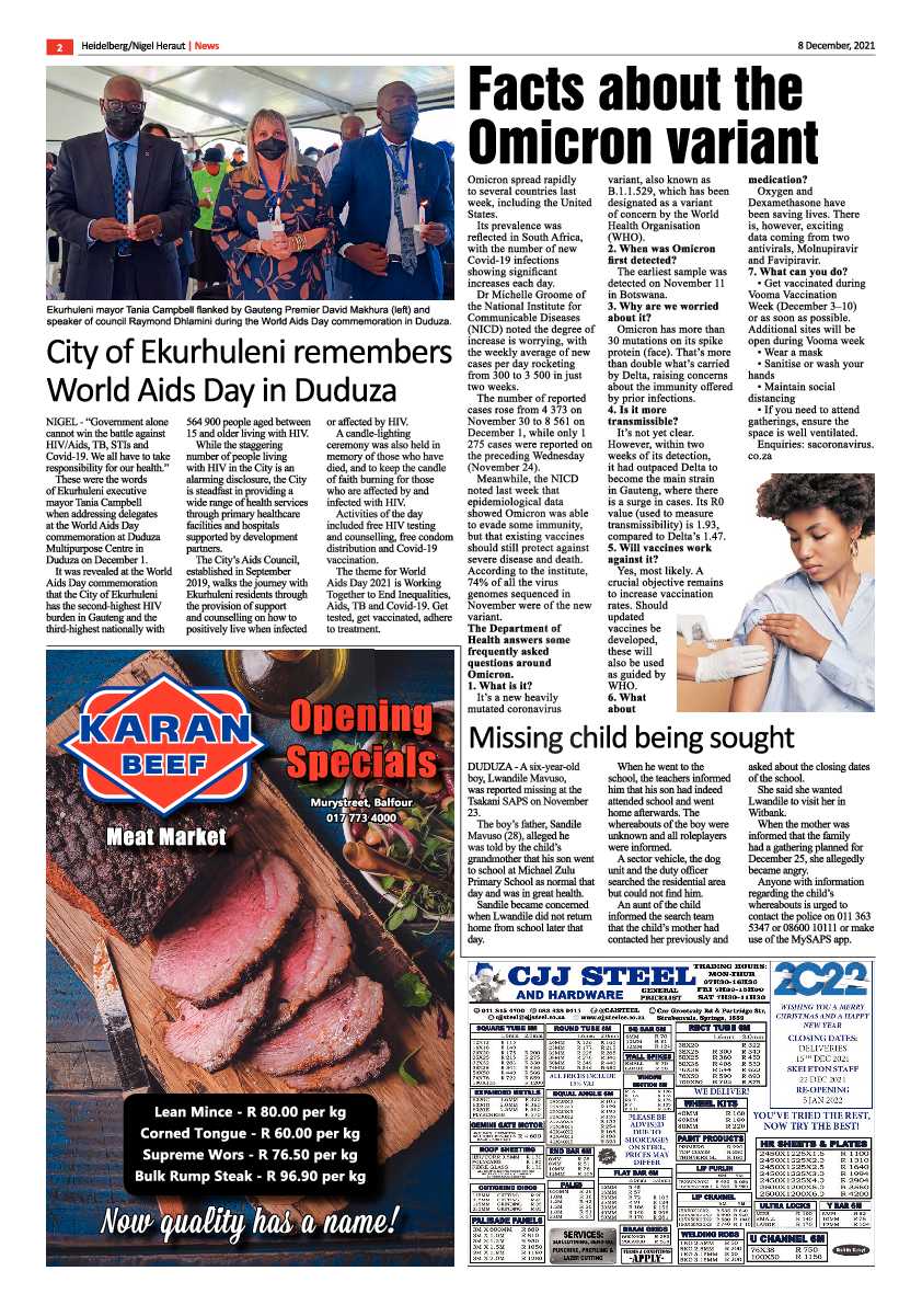 Heidelberg Nigel Herald 8 December 2021 page 2