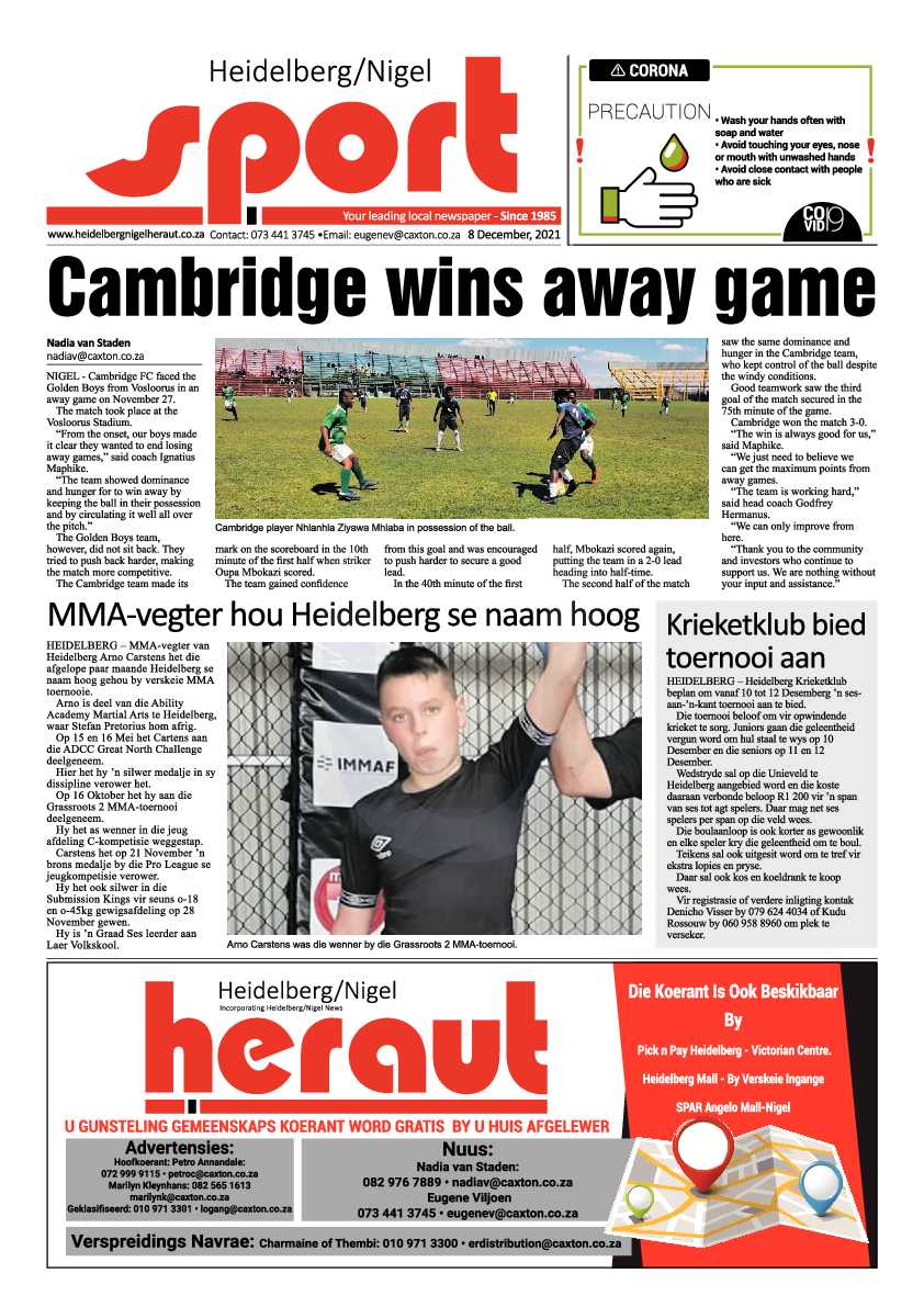 Heidelberg Nigel Herald 8 December 2021 page 8