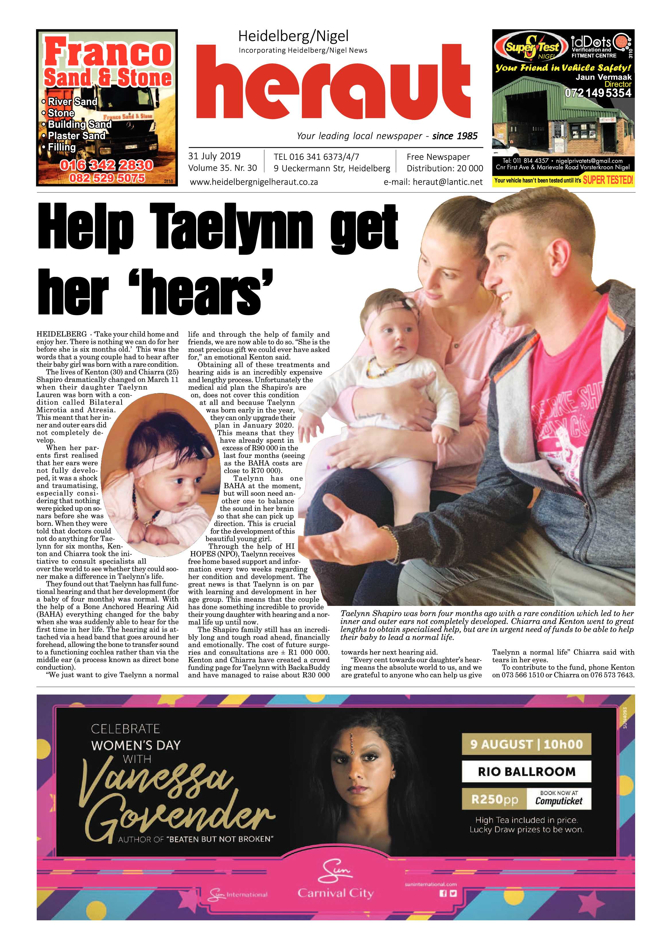 Heidelberg Nigel Heraut – 31 July 2019 page 1