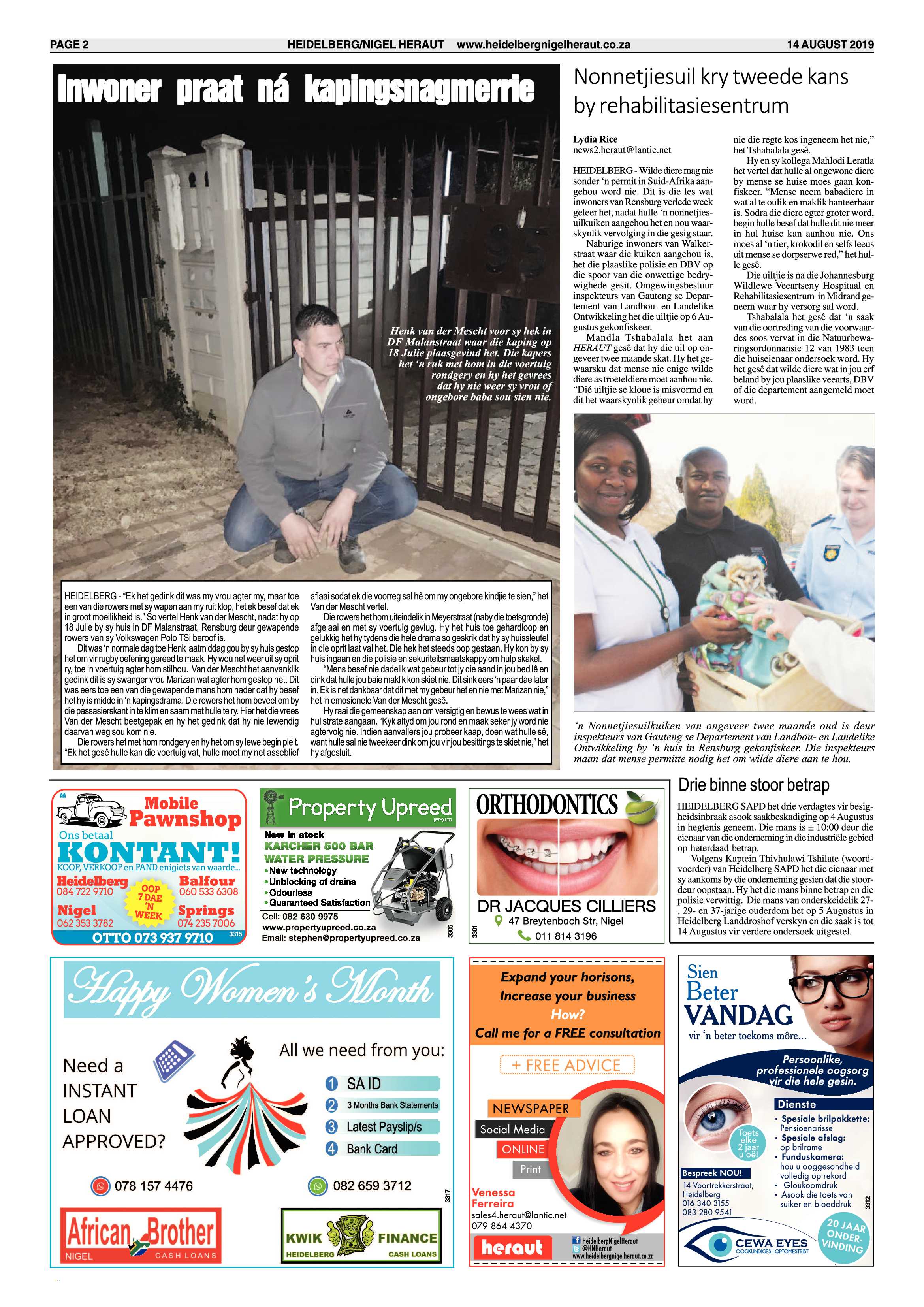 Heidelberg/Nigel Heraut 14 August 2019 page 2