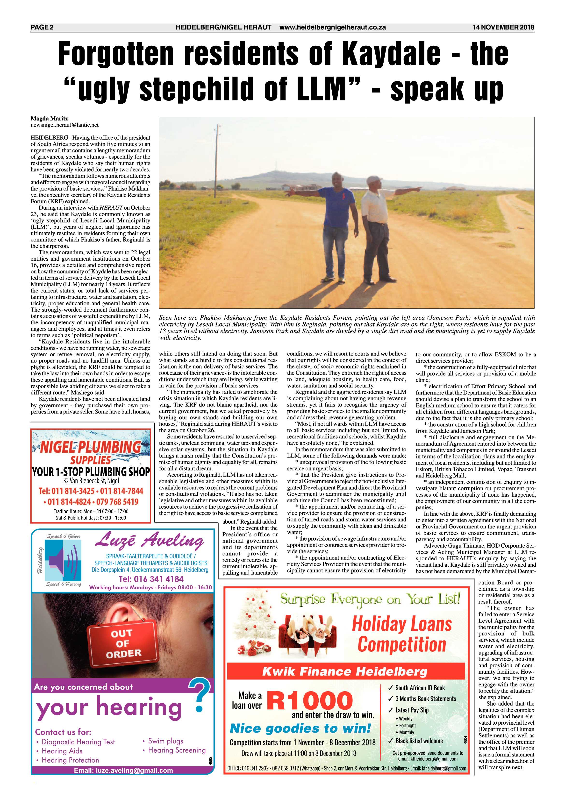 Heidelberg Nigel Heraut 14 November 2018 page 2