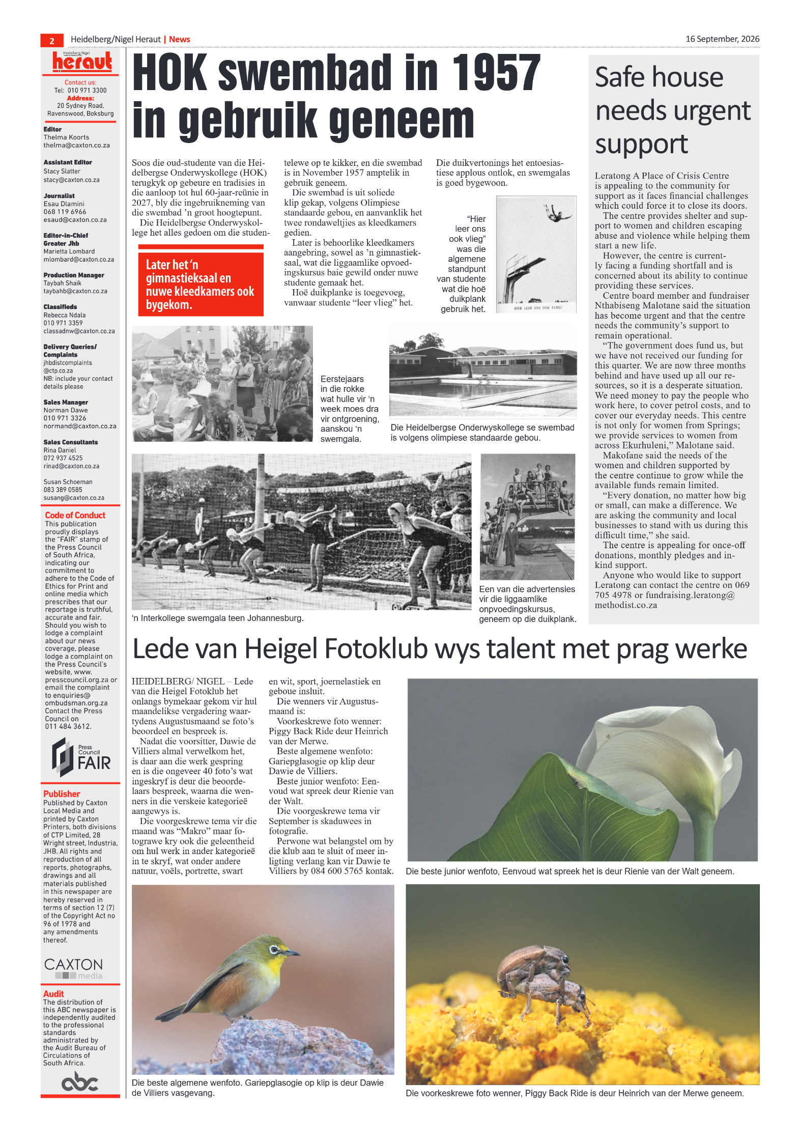 Heidelberg Nigel Heraut 16 September 2026 page 2
