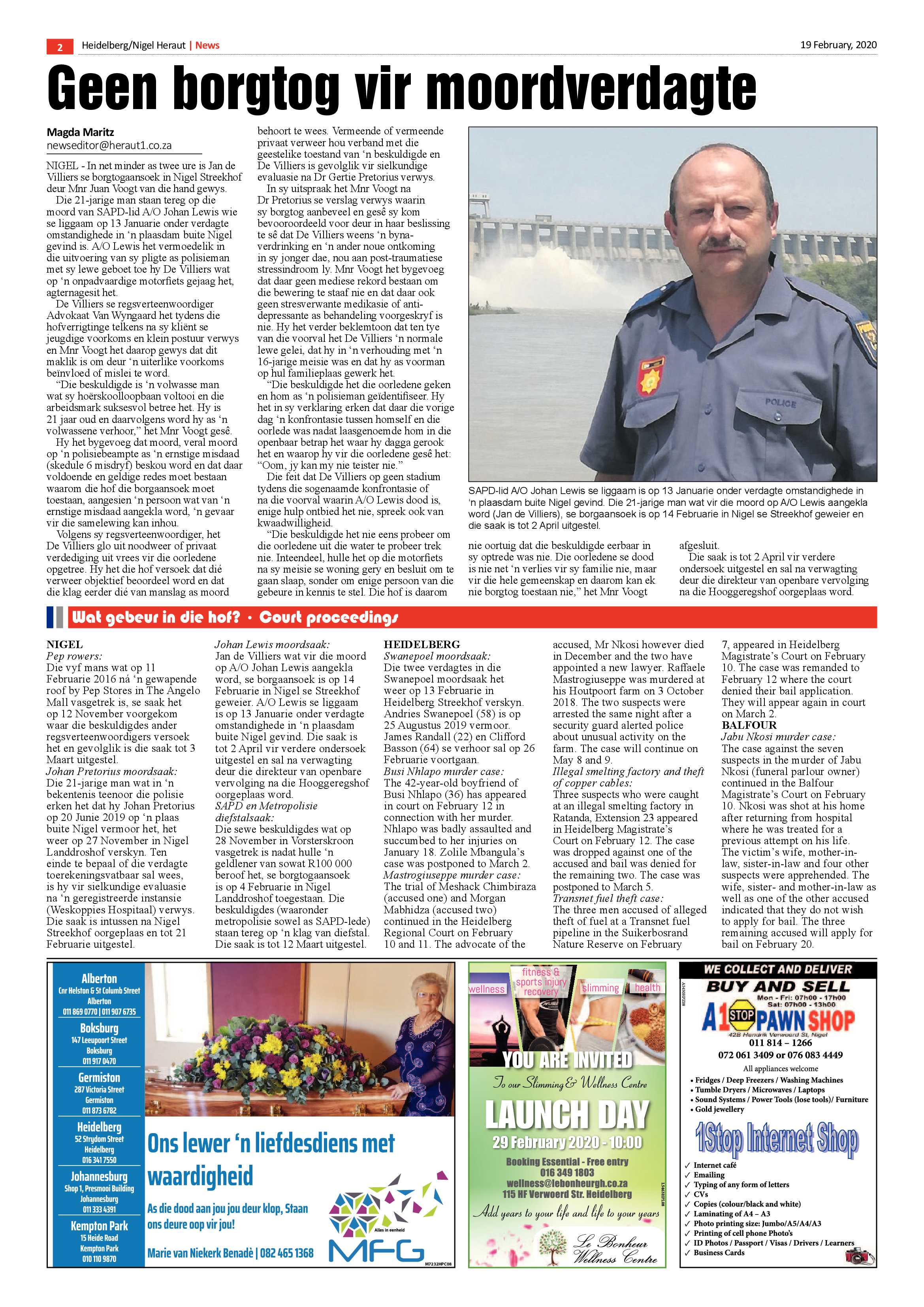 Heidelberg Nigel Heraut 19 February 2020 page 2