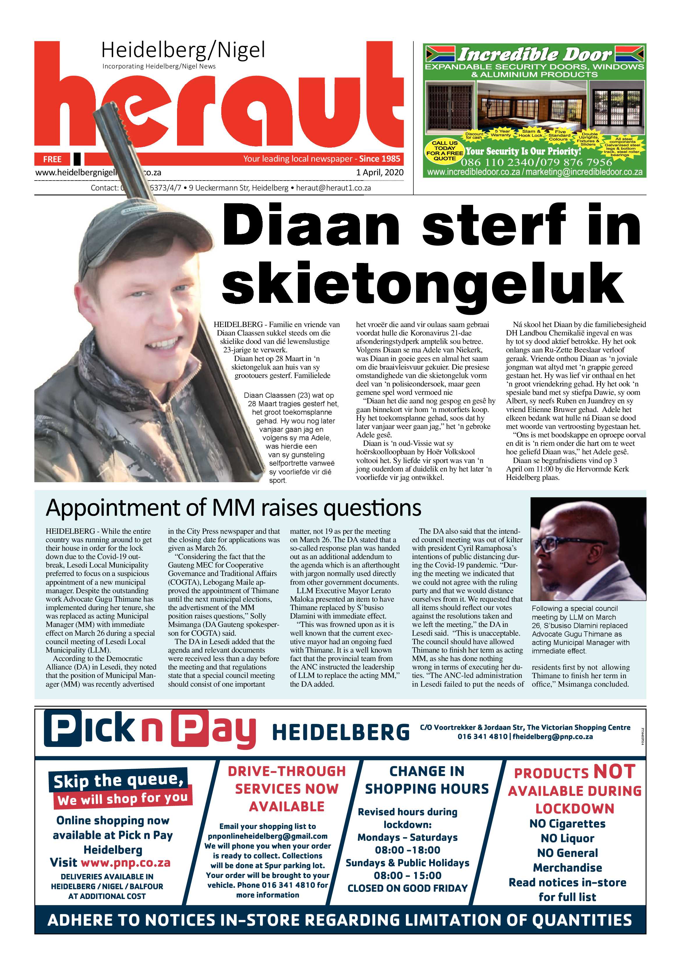 Heidelberg Nigel Heraut 1 April 2020 page 1