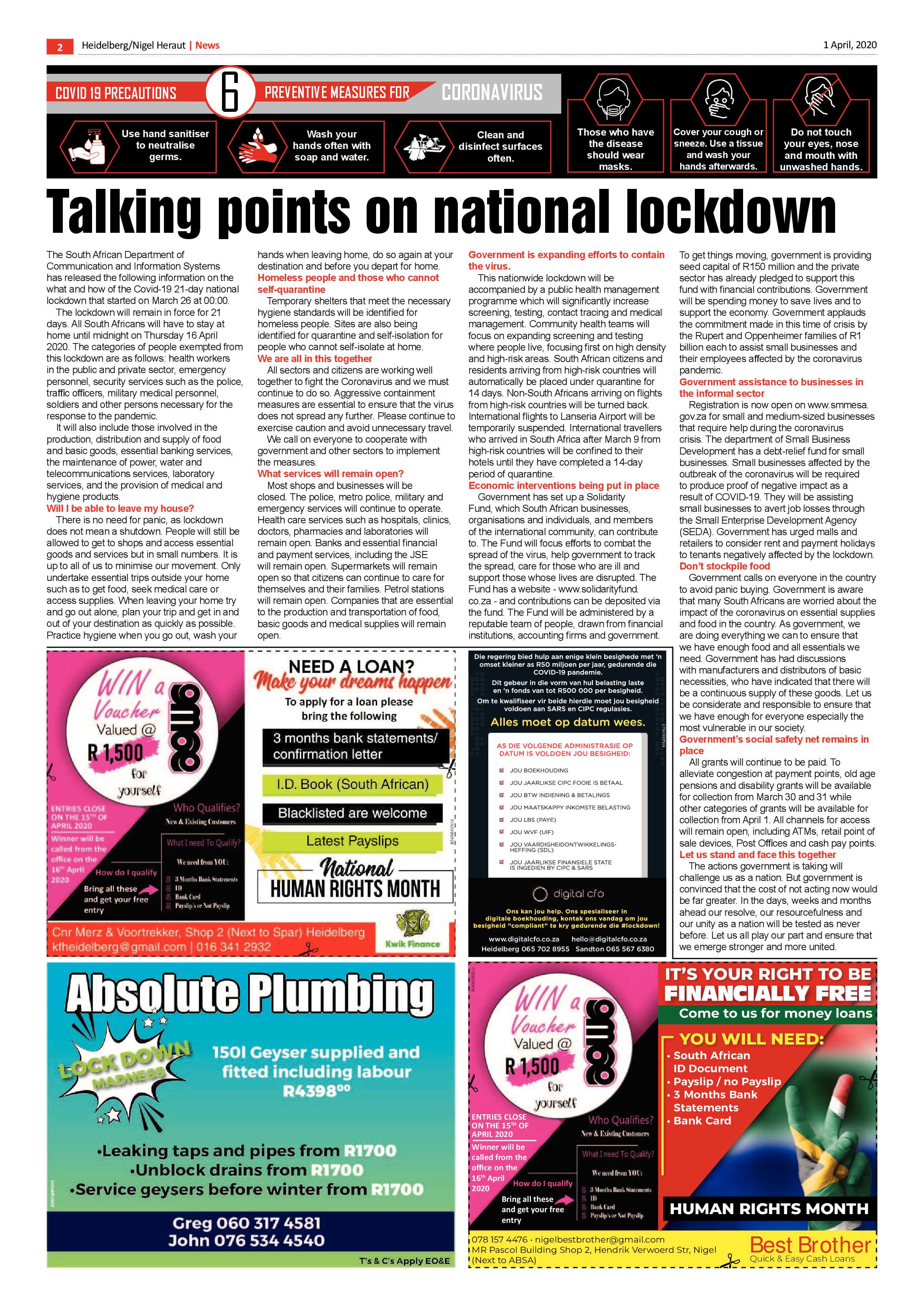 Heidelberg Nigel Heraut 1 April 2020 page 2