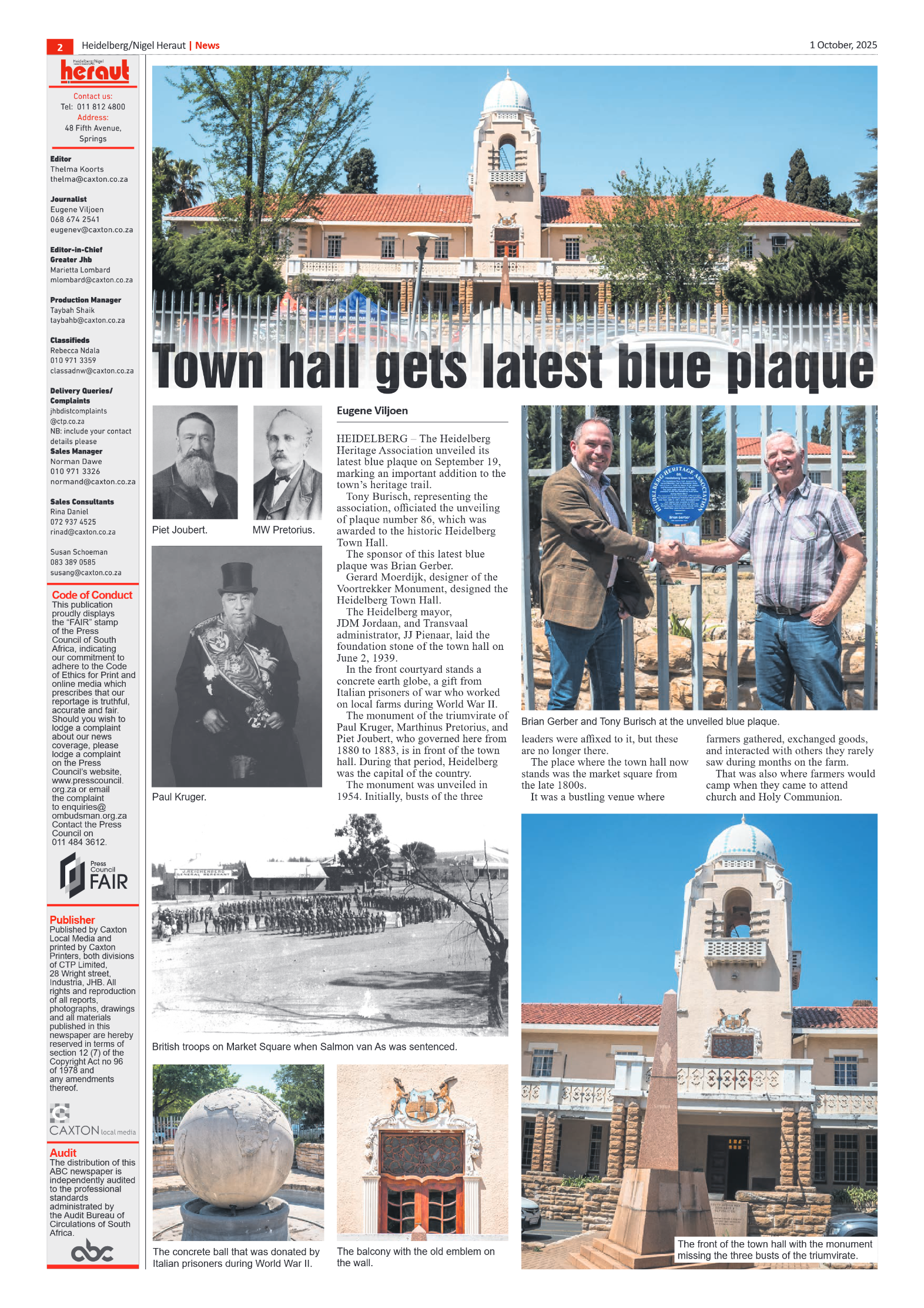 Heidelberg Nigel Heraut 1 October 2025 page 2