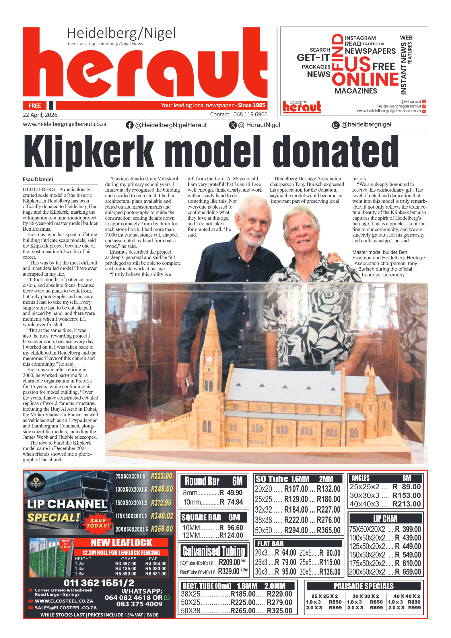 Heidelberg Nigel Heraut 22 April 2026 page 1