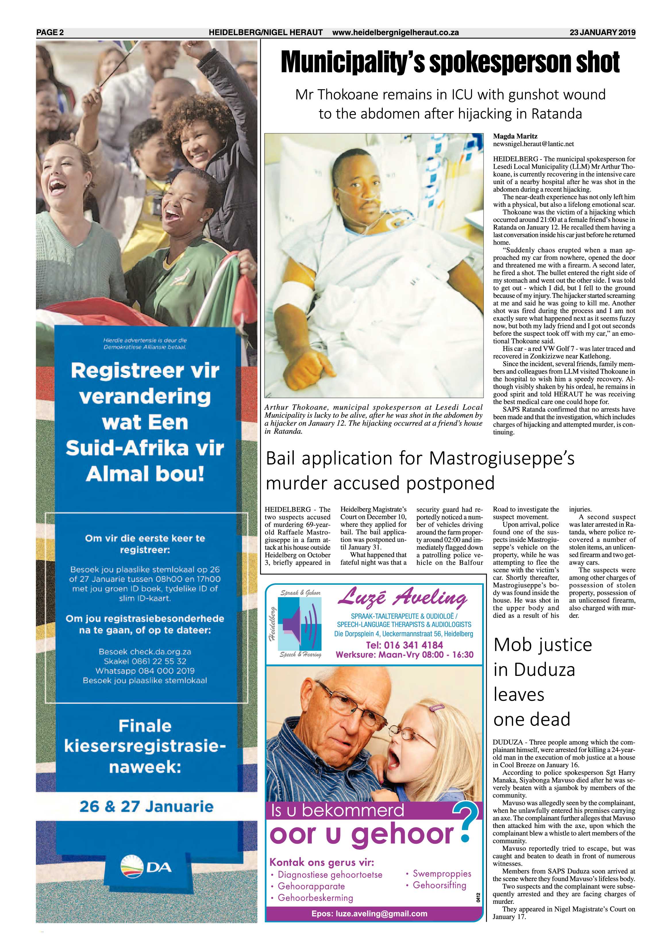 Heidelberg Nigel Heraut 23 January 2019 page 2