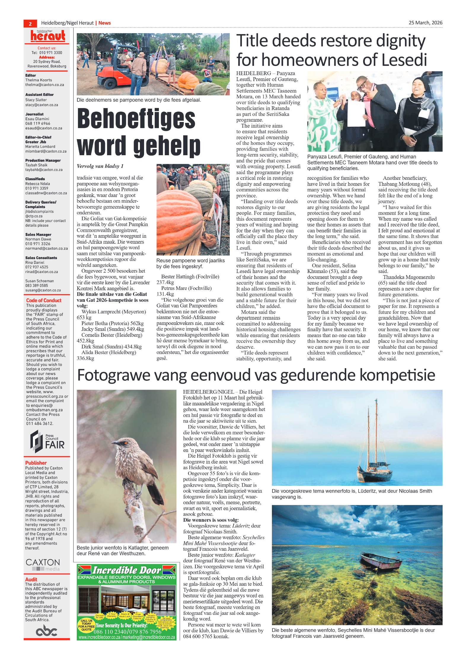 Heidelberg Nigel Heraut 25 March 2026 page 2
