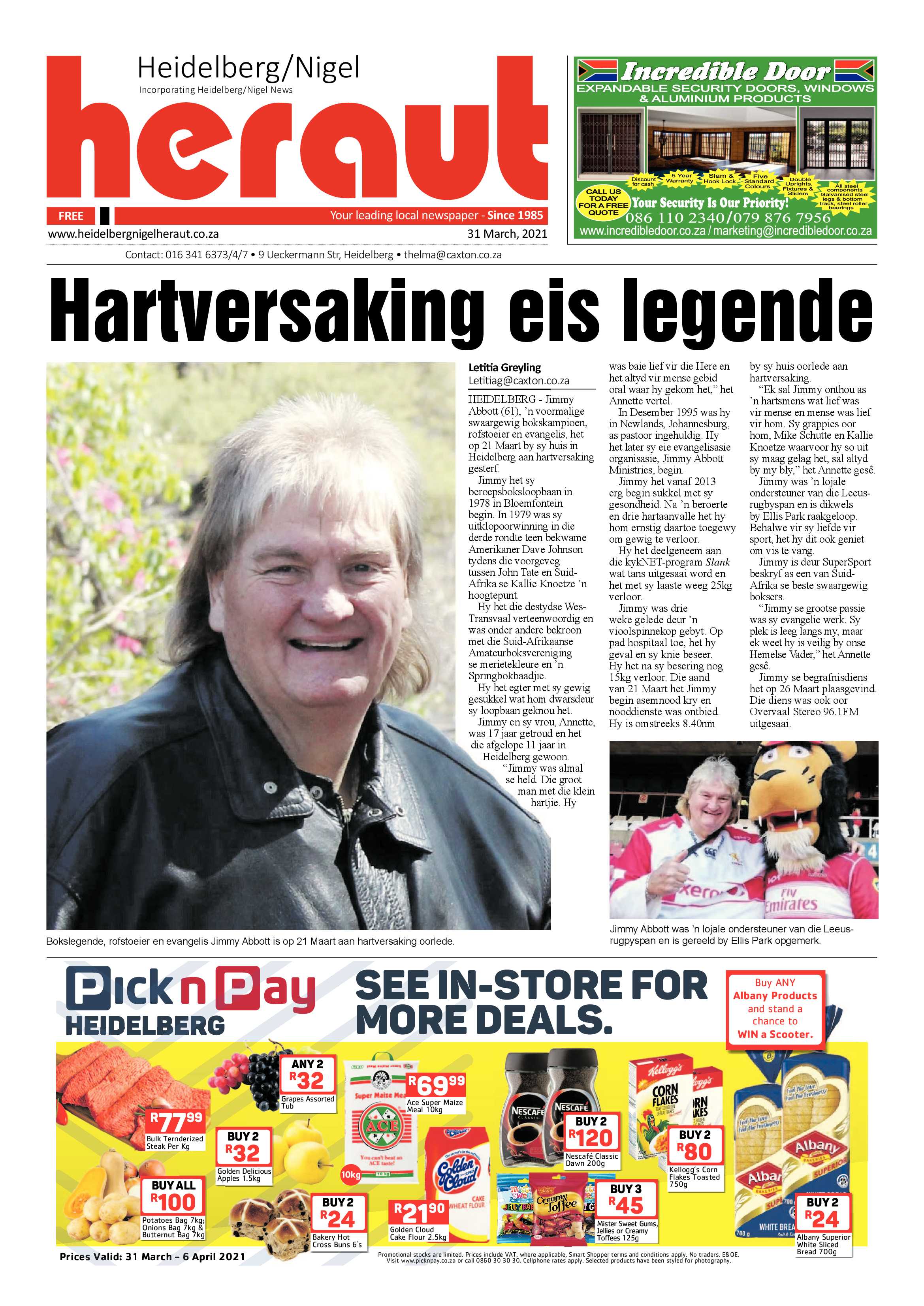 Heidelberg Nigel Heraut 31 March 2021 page 1