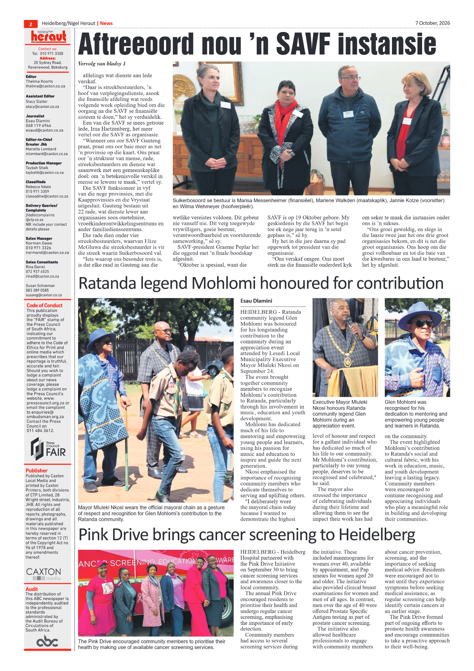Heidelberg Nigel Heraut 7 October 2026 page 2