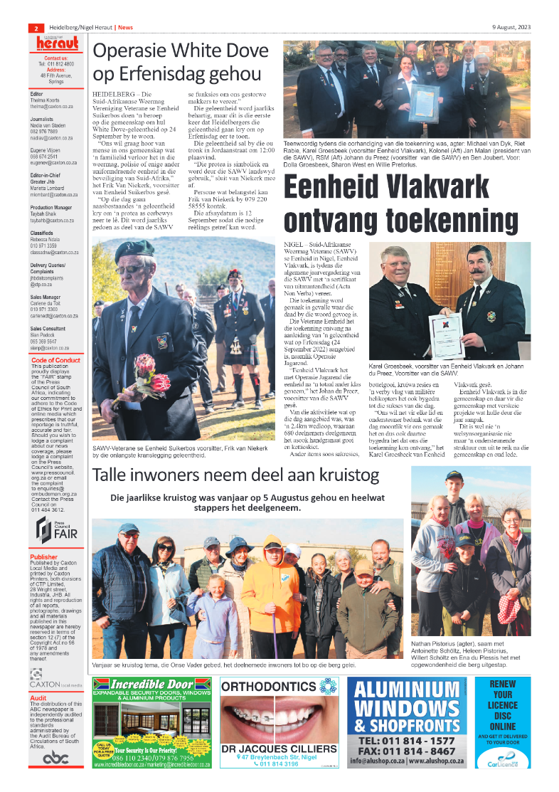 Heidelberg Nigel Heraut 9 August 2023 page 2