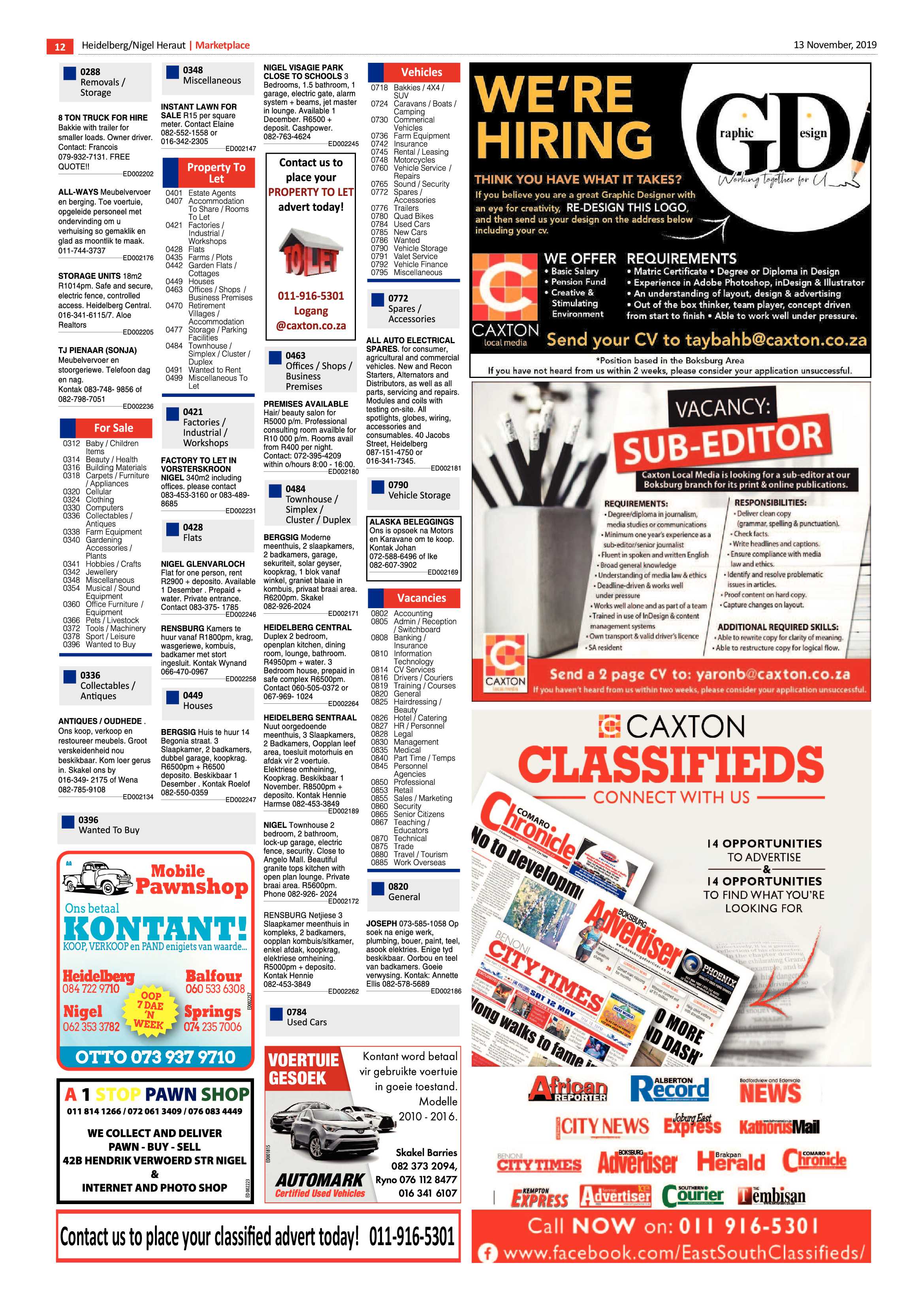Heidelburg Heraut Nigel 13 November 2019 page 11