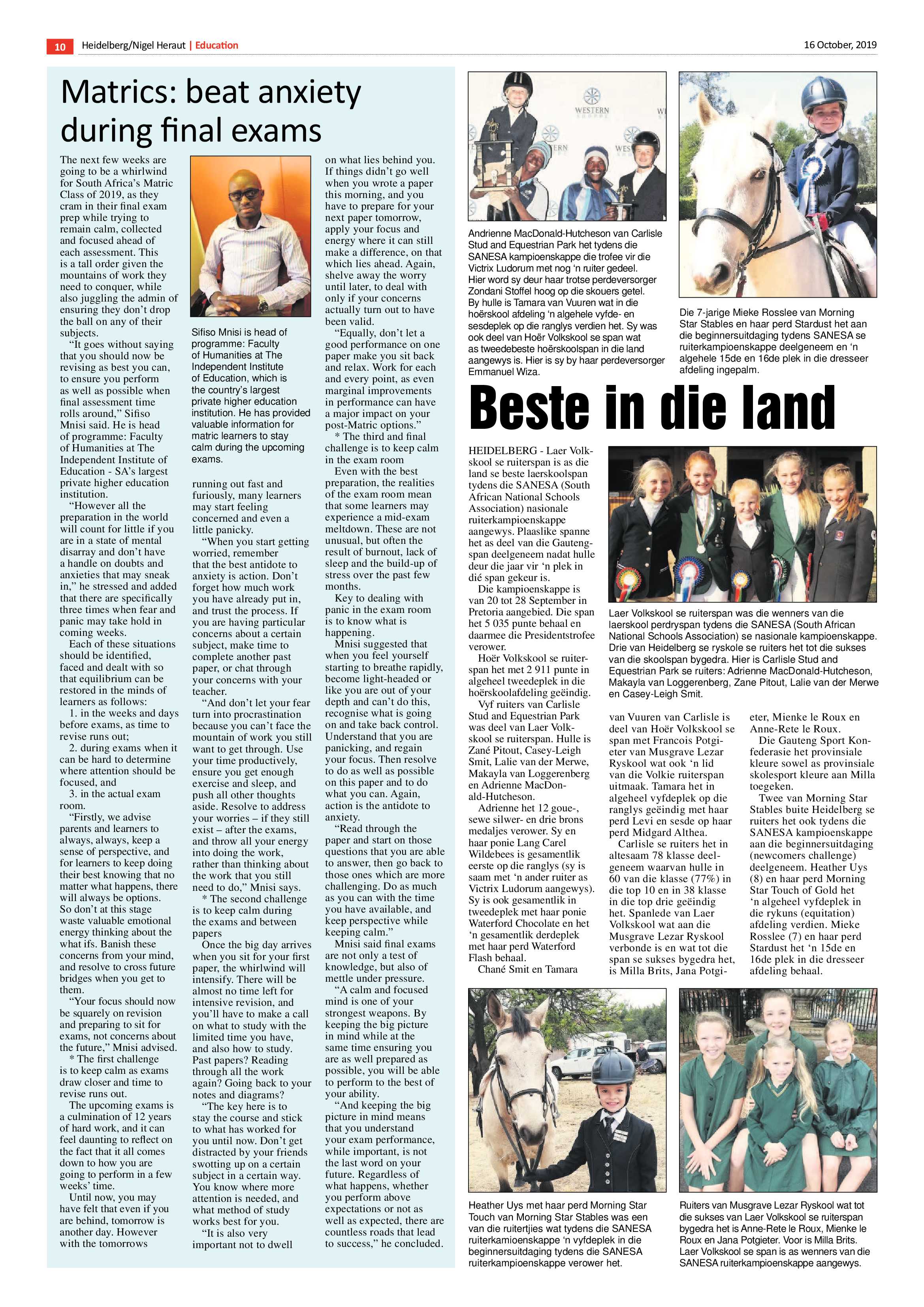 Heidelburg Heraut Nigel 16 October 2019 page 10