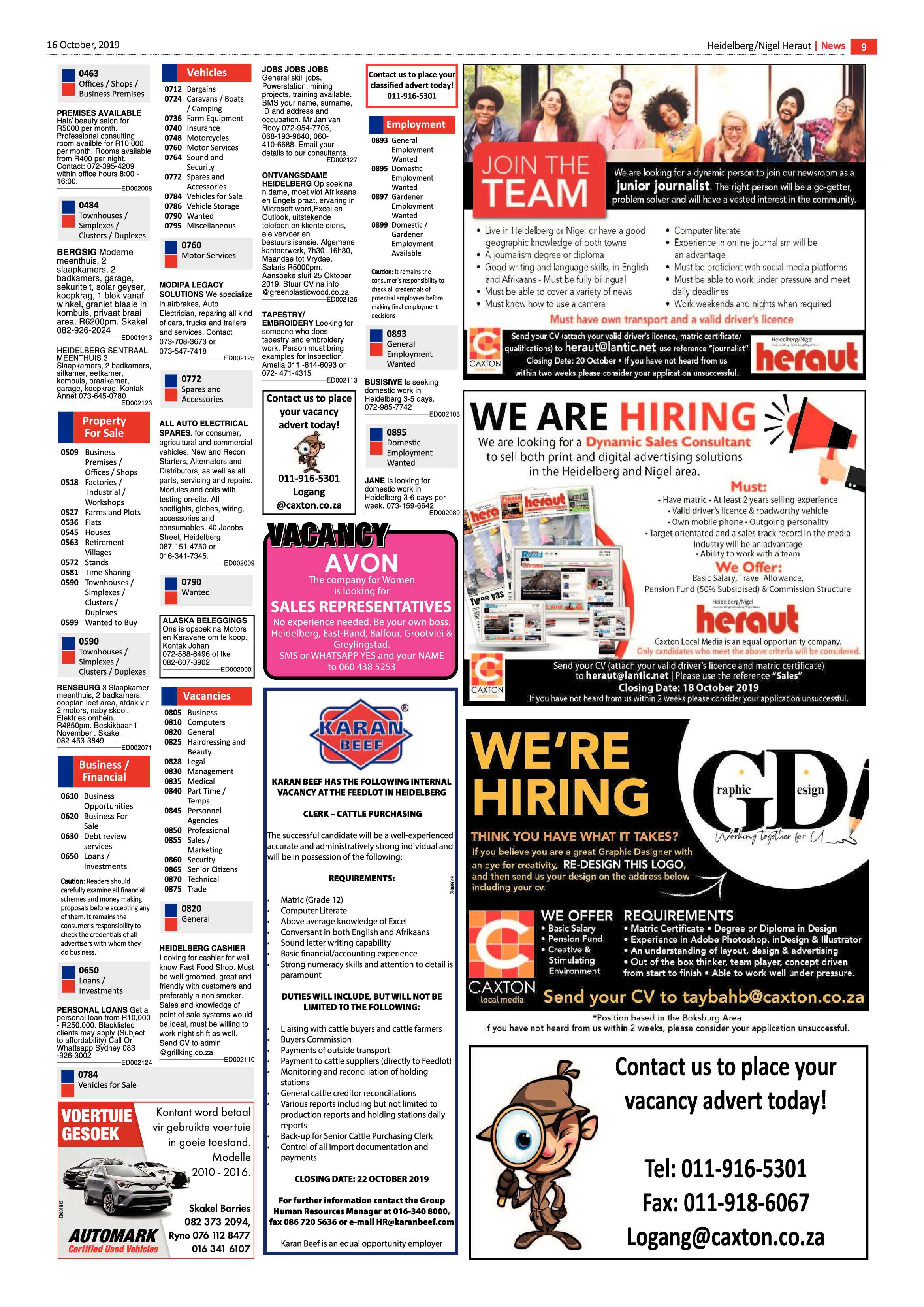 Heidelburg Heraut Nigel 16 October 2019 page 9